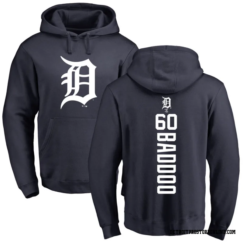 Navy Men's Akil Baddoo Detroit Tigers Backer Pullover Hoodie