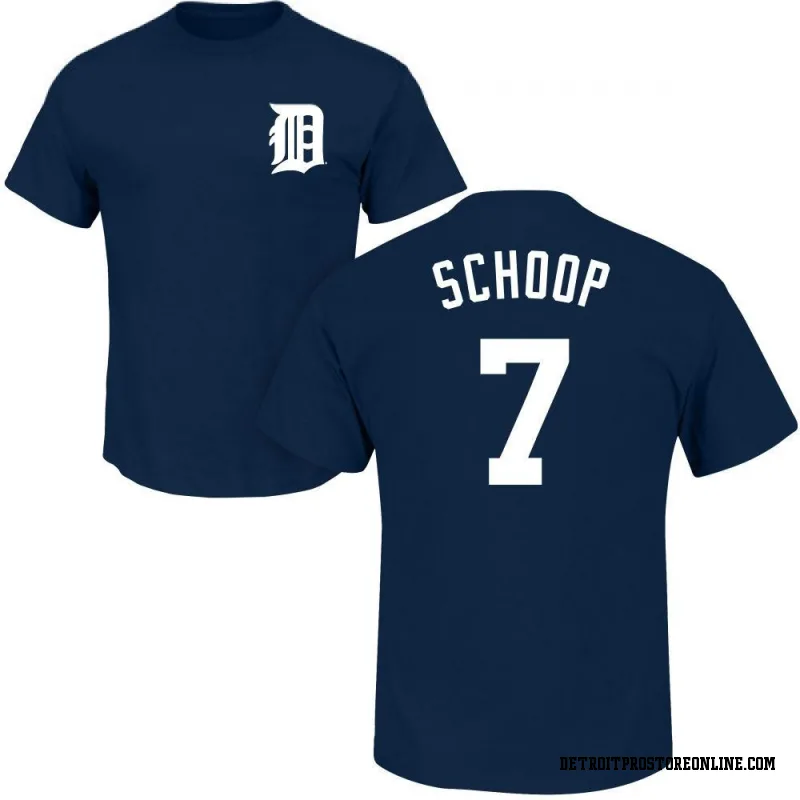 Navy Men's Jonathan Schoop Detroit Tigers Roster Name & Number T-Shirt