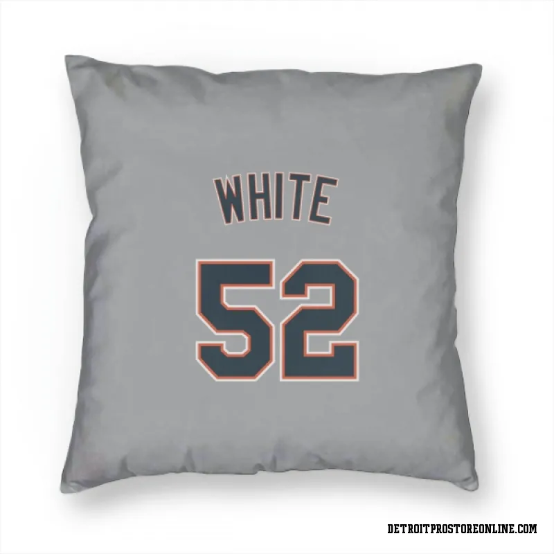 Gray Detroit Tigers  Brendan White  Pillow Cover (18 X 18)